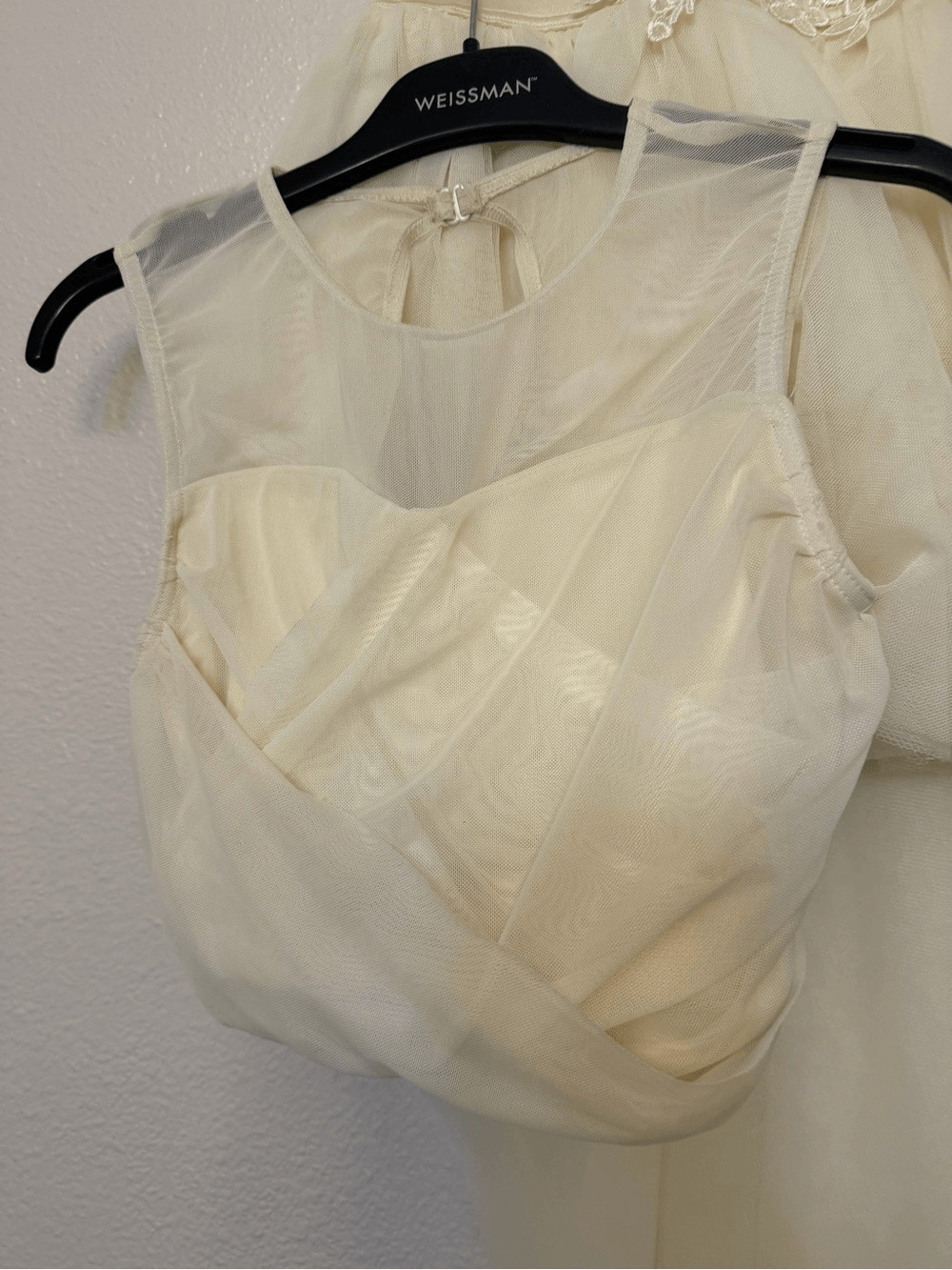 Weissman dance costume 2 piece 15434 I Know lyrical ivory tulle skirt SA adult