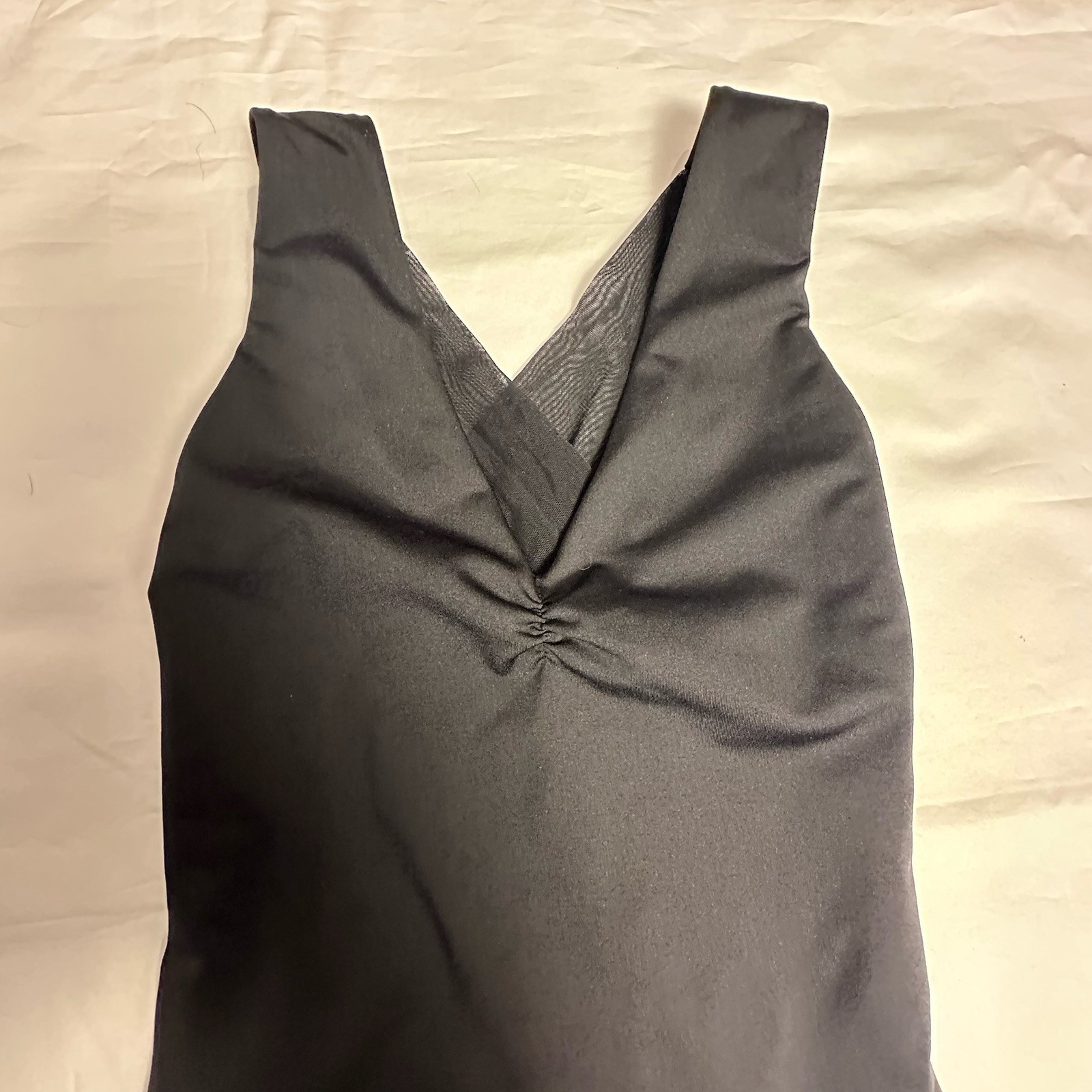 Capezio Wildflower Chamomile Mesh Crossback Black Ballet Dance Leotard AXS