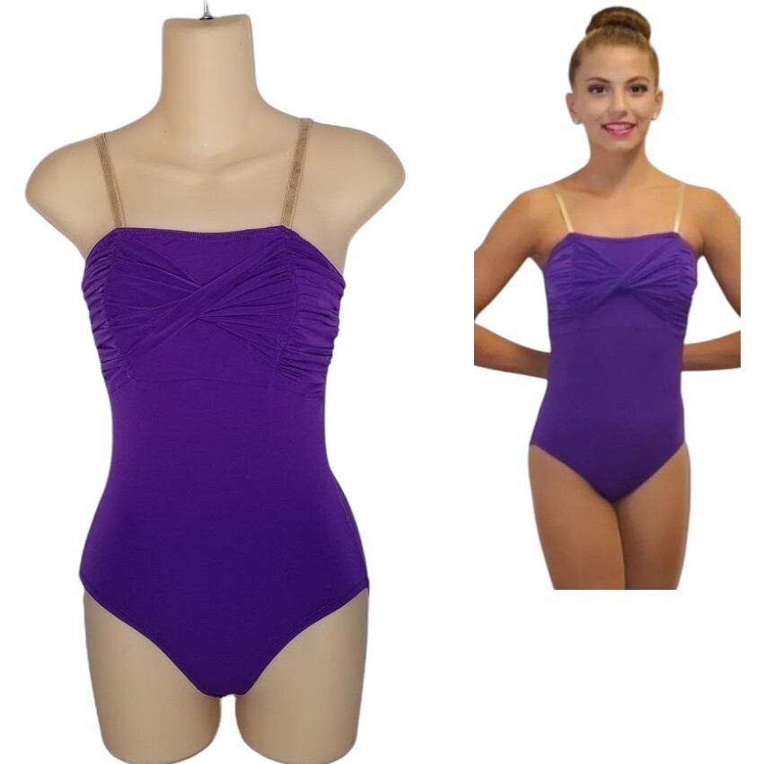 Reflections LEOTARD Dance Costume CHOICE Teal-Fuchsia-Purple NEW With Strap FLAW