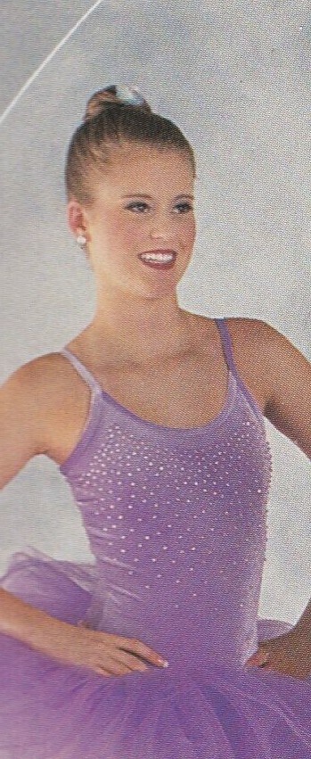 Beaded Velvet camisole leotard Small adult ballet Dance v back