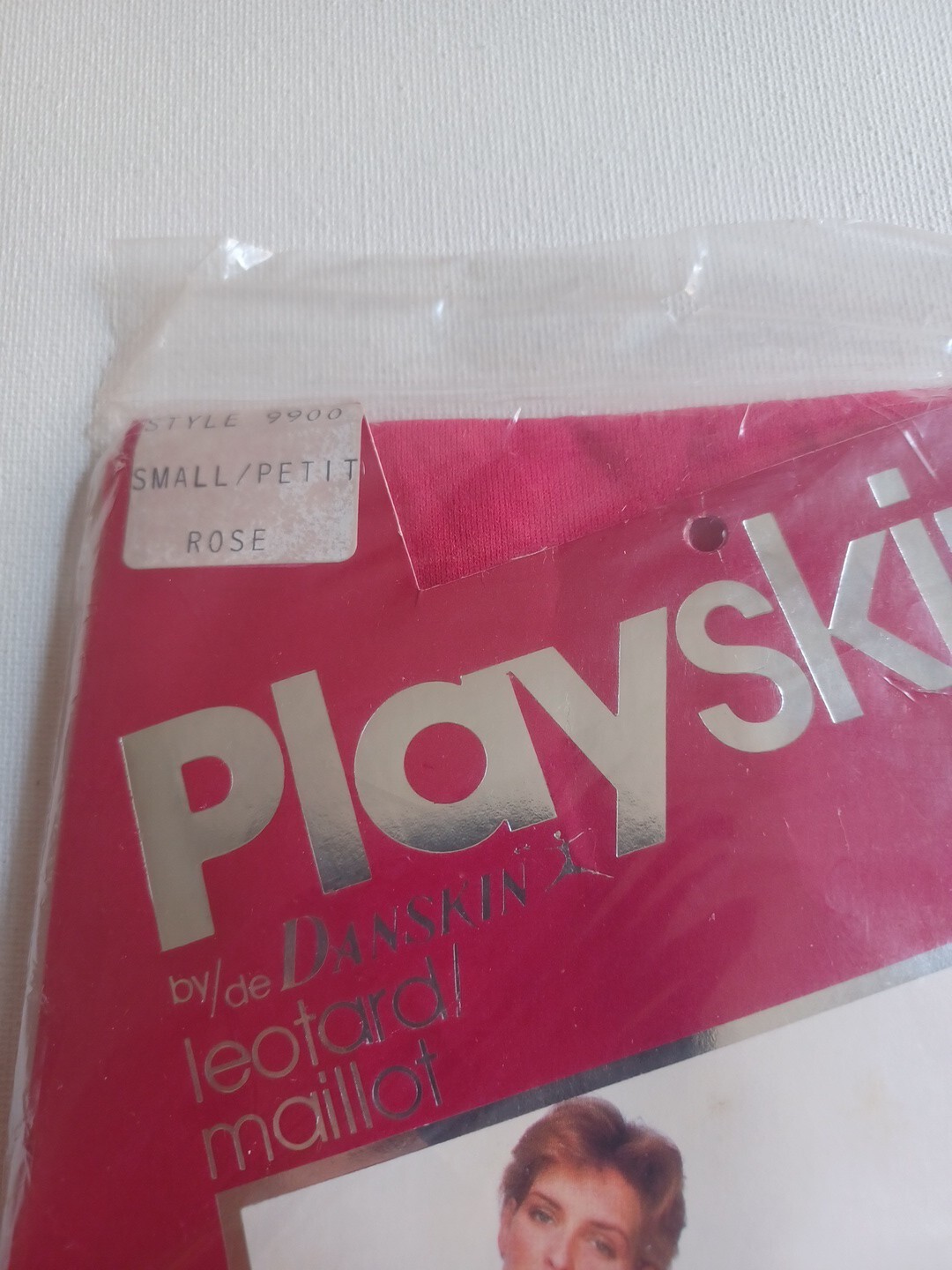Vintage Danskin Playskin Leotard Rose Pink Small Short Sleeved 100% Nylon New
