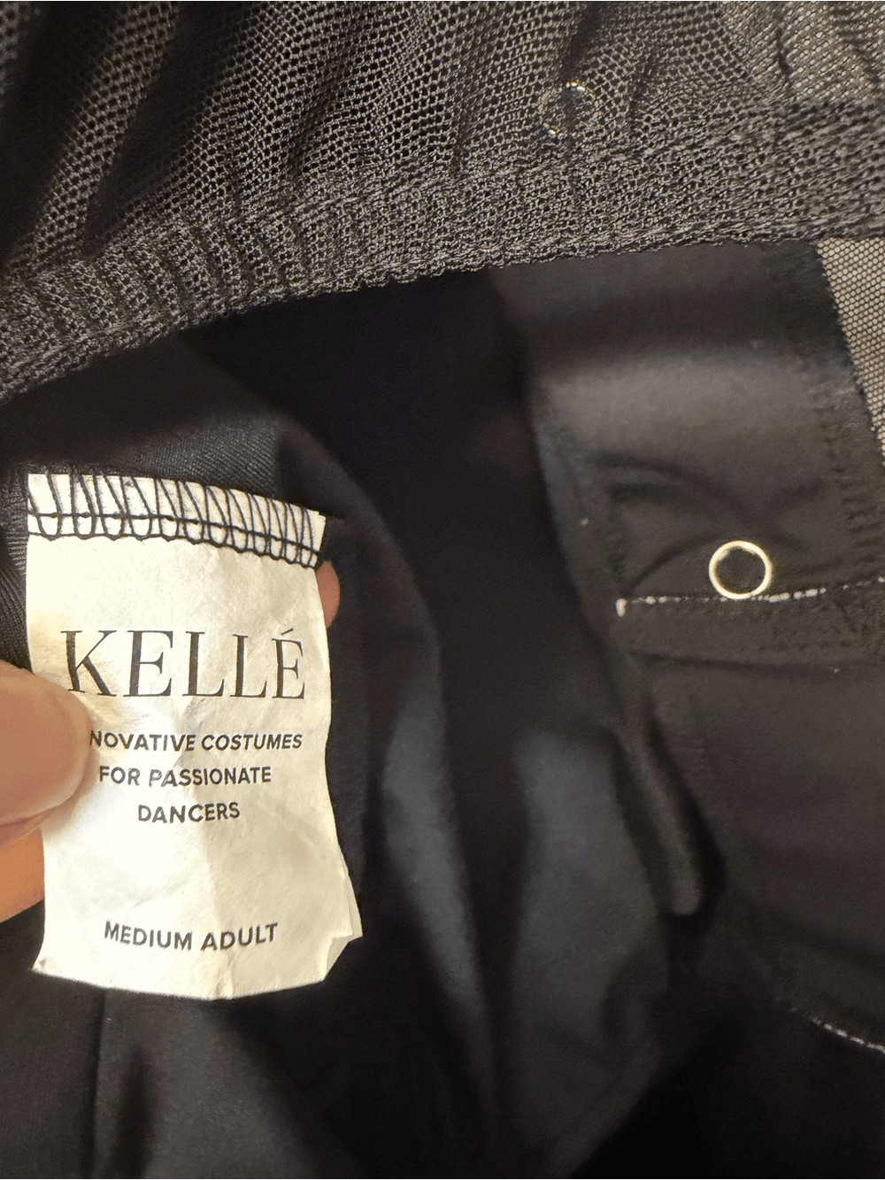 Kelle dance suit costume black TRENDSETTER LEOTARD 5418 MA-Medium adult