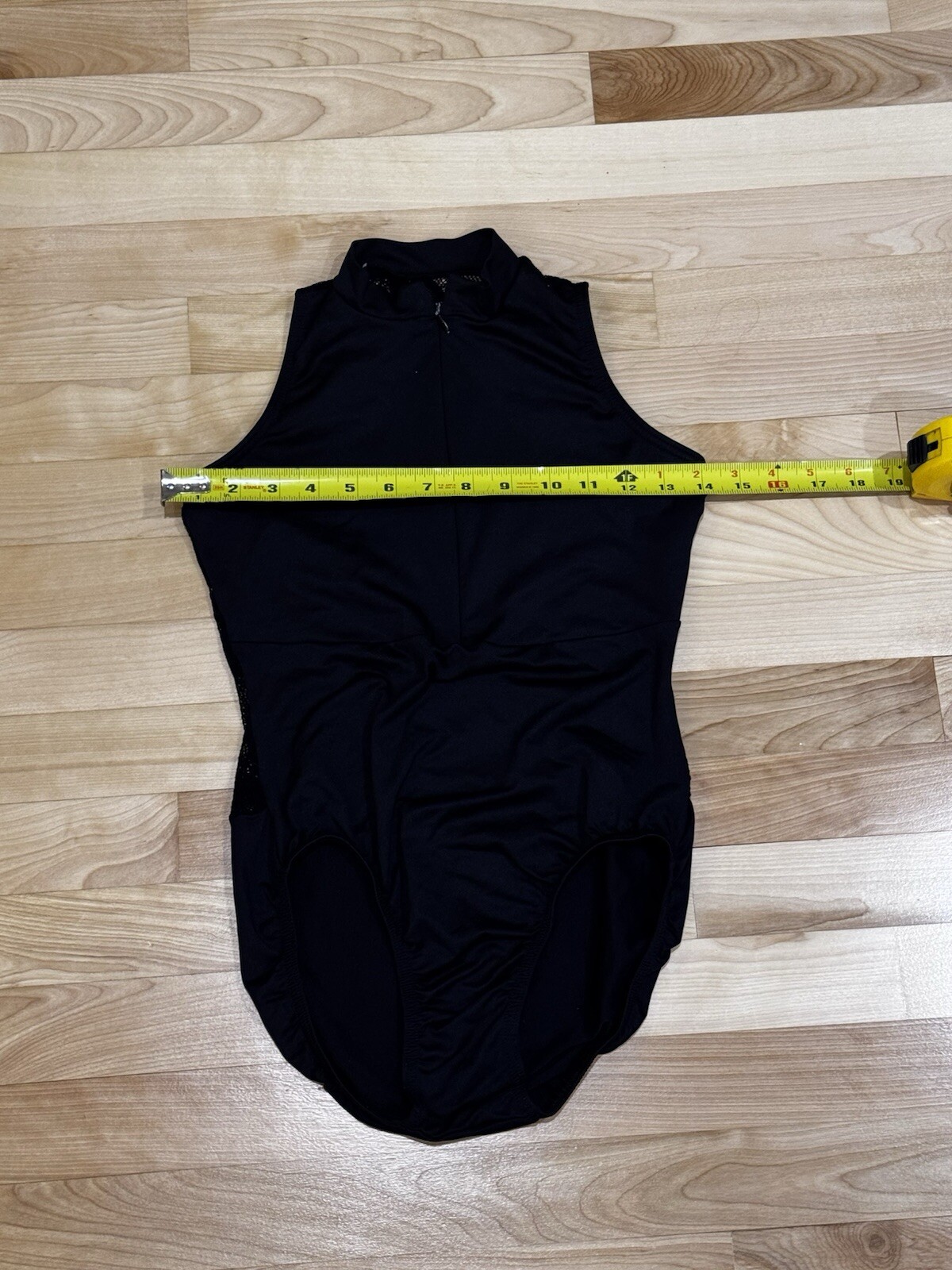 Natalie Dance Wear Black Ballet Leotard Women’s Medium, Lace, Zip & Sleeveless