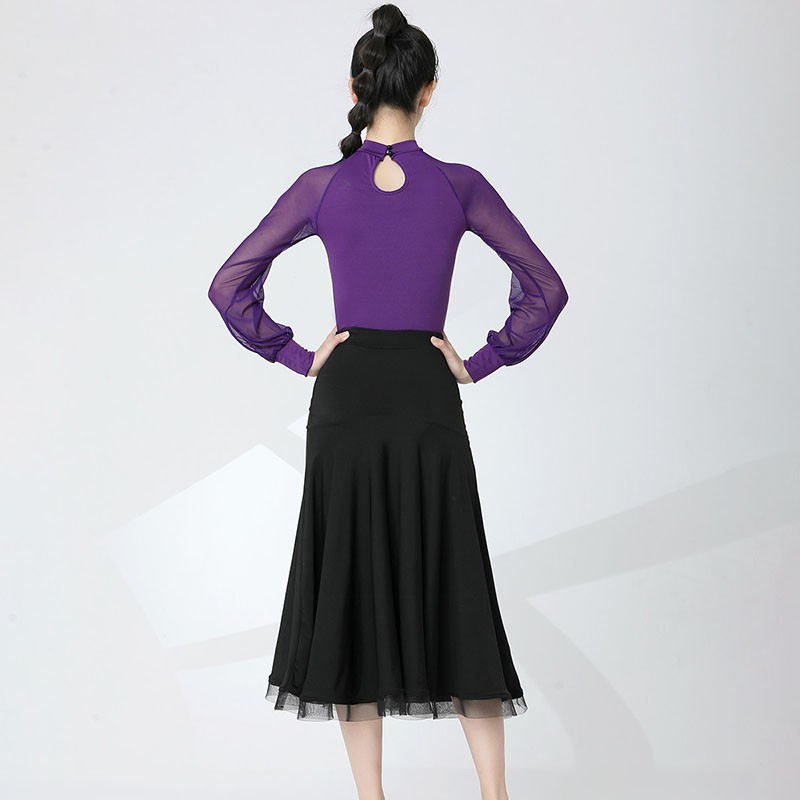 Latin Tango Modern Dance Rhythm Ballroom Dance Top Bodysuits Leotards Dancewear