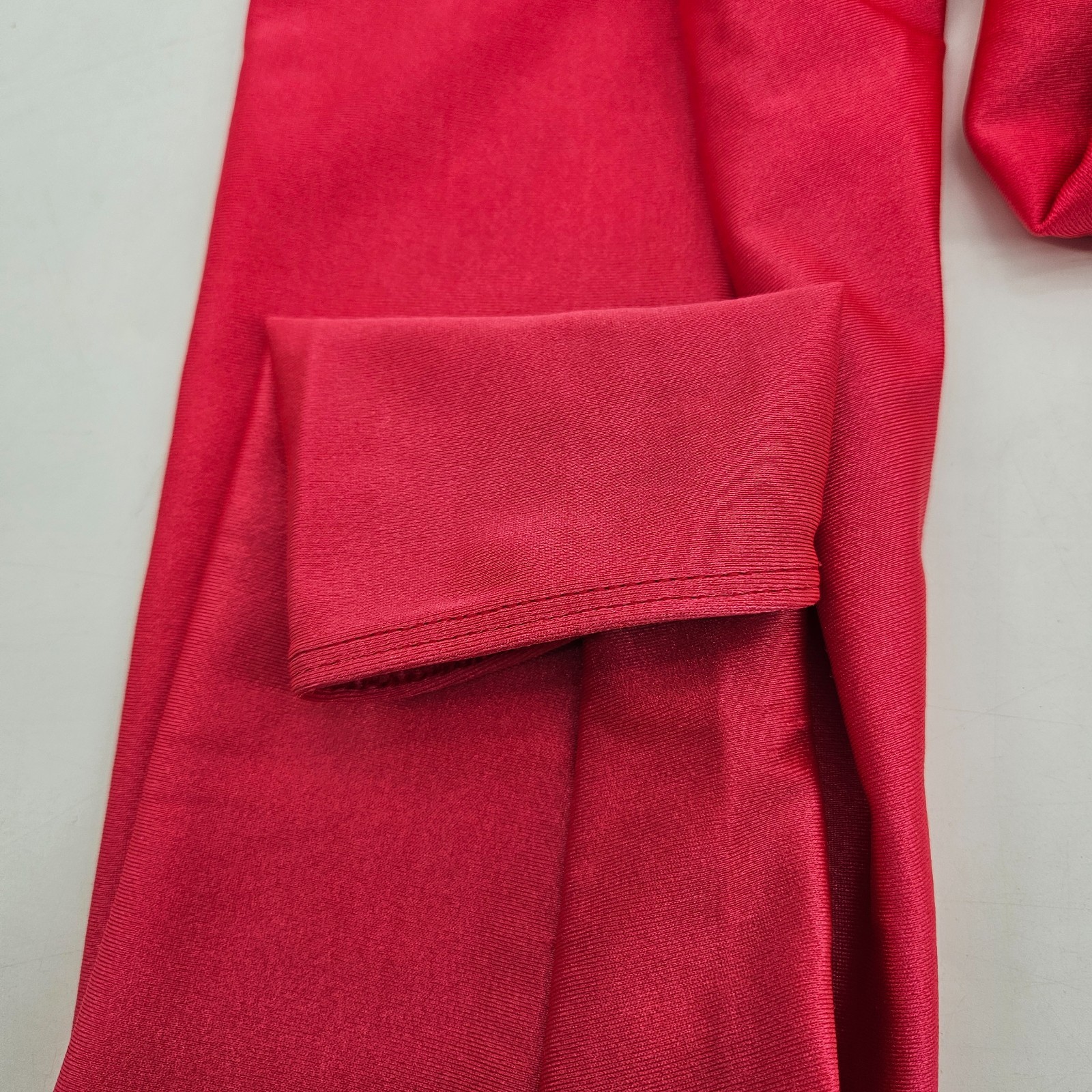 Vintage THE BODY CO. Shiny Jumpsuit Bodysuit Large Red Nylon Spandex Unitard