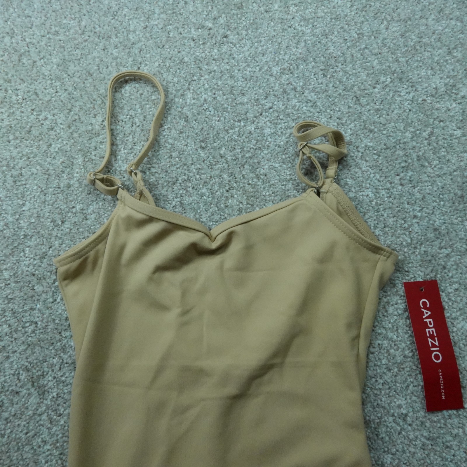 Capezio Leotard Womens Small Beige Sleeveless Cami Ballet Dancewear