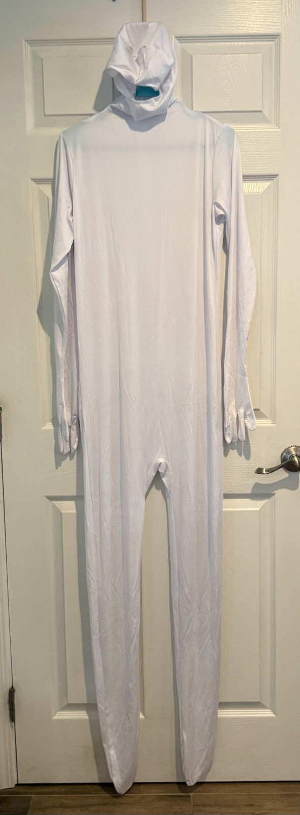White Spandex Full Body Unitard with Hand, Feet & Head Covering Size L – A2000