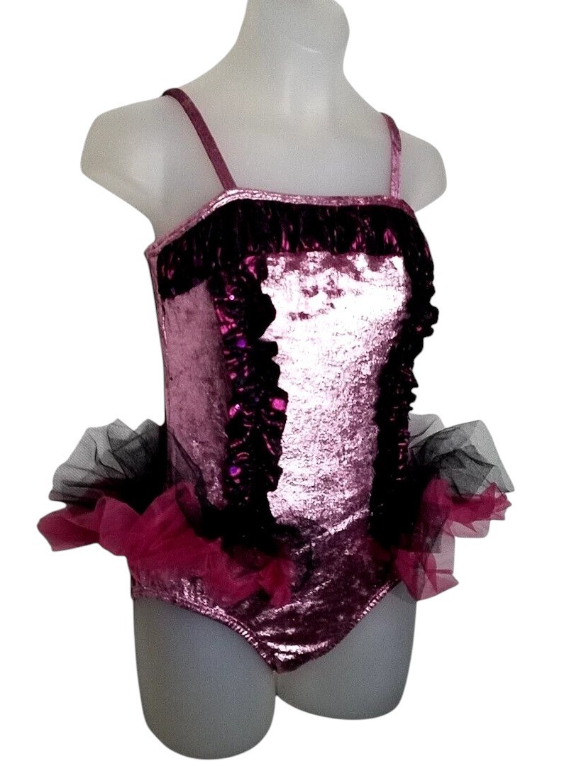 Lot of 12 Gotta Move 4-CL 3-CXL 5-AS Dance Costume Lace Back Skirt Rose Leotard
