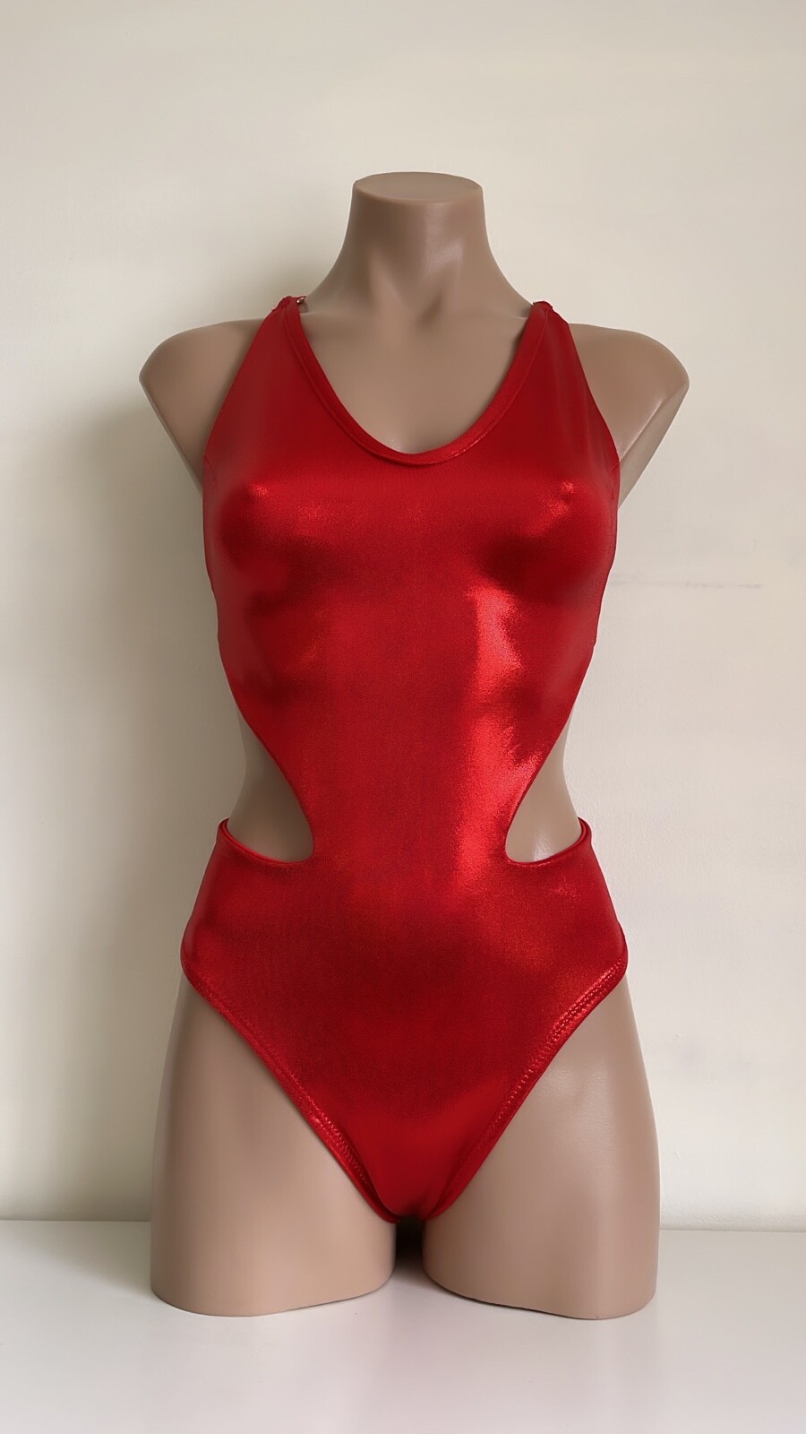 Schminke 👄 dance wear goddess bodysuit pole-wear hologram side cutouts garters