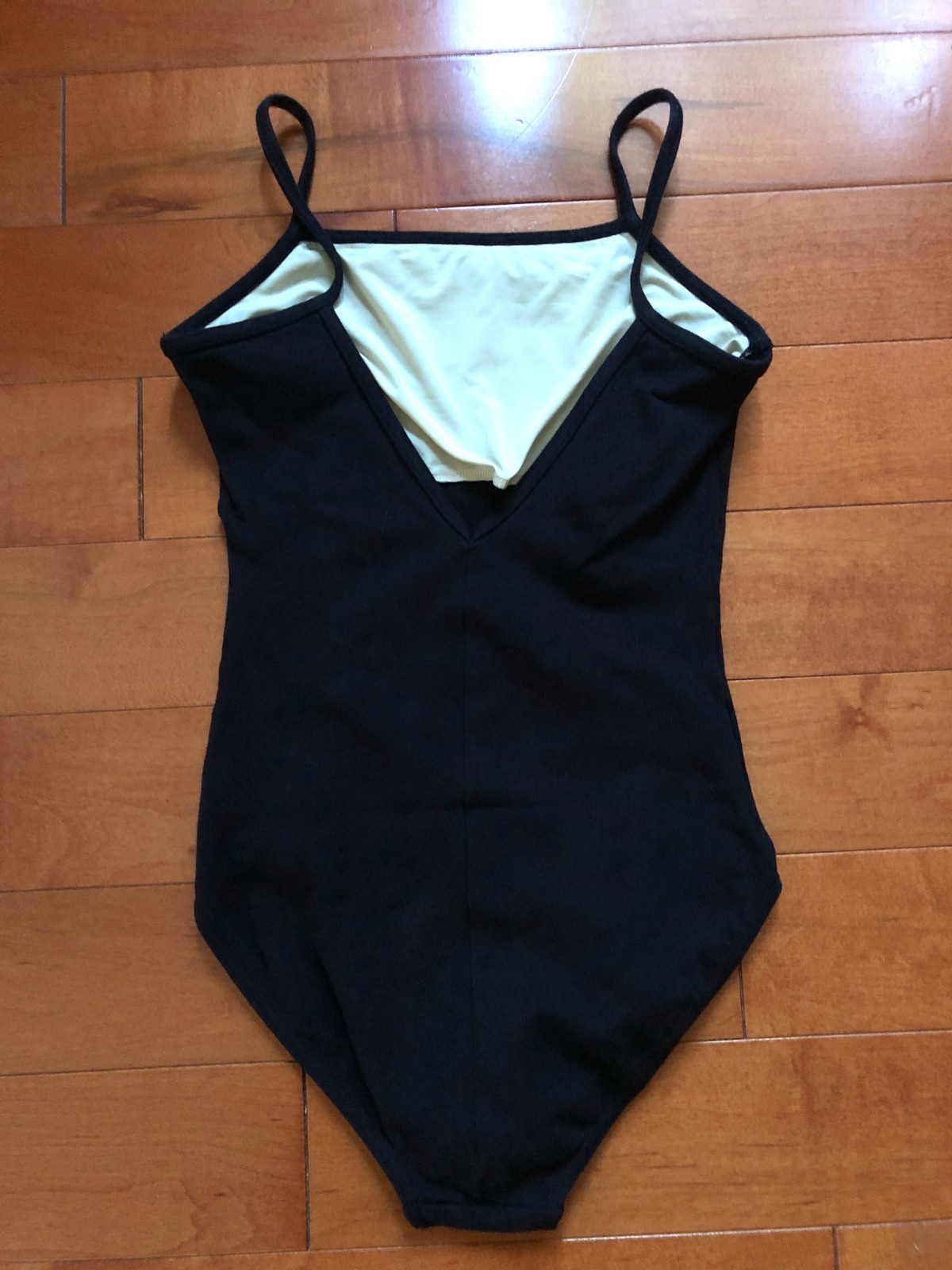 Mirella Classic Black Cotton Camisole Leotard Adult Small