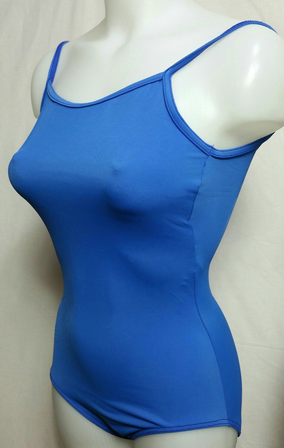 Balera Women SMALL Solid Blue One Piece Leotard Dance Swim Suit(#6016