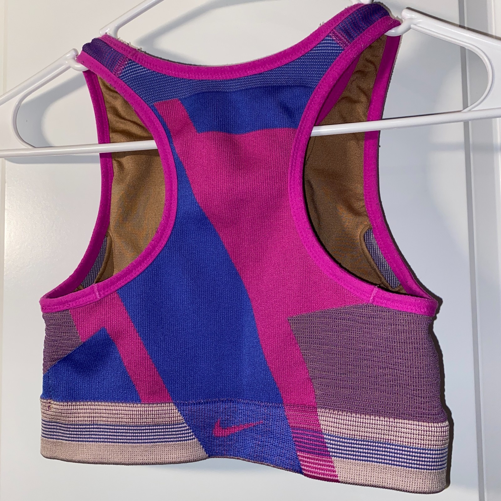 Nike Icon Clash Color Block Dri Fit Stretch Sports Bra | Size M