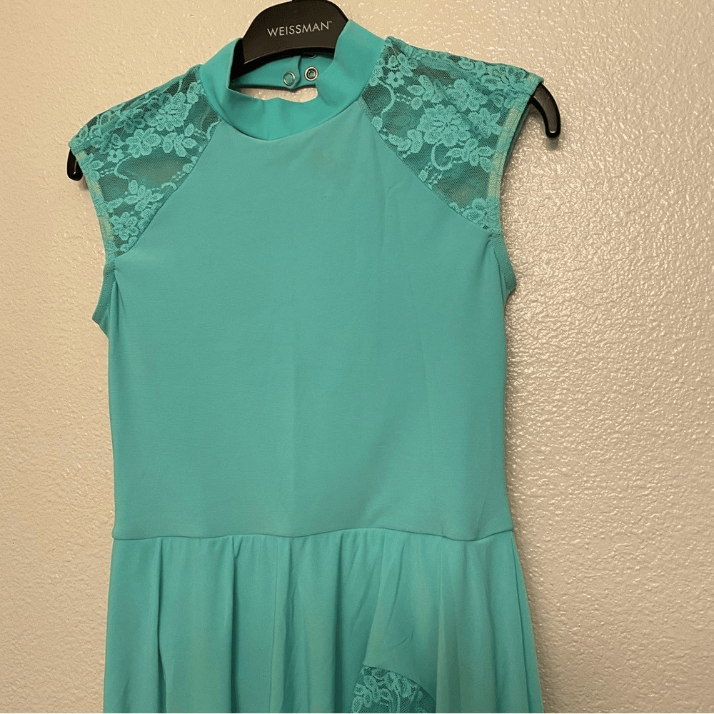 Weissman dance costume aqua blue-green Jealous Of The Angels 13192 child LC