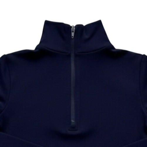 Body Wrappers Adult M Navy Turtleneck Leotard Cheer Snap Crotch Zip Back