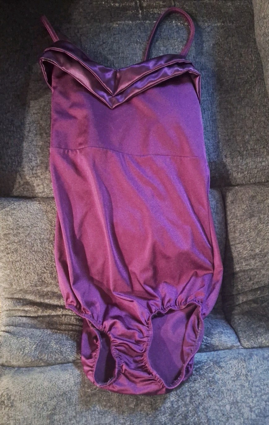 KELLE Purple Merlot Lycra Leotard Bodysuit Dance Costume Size Adult XL