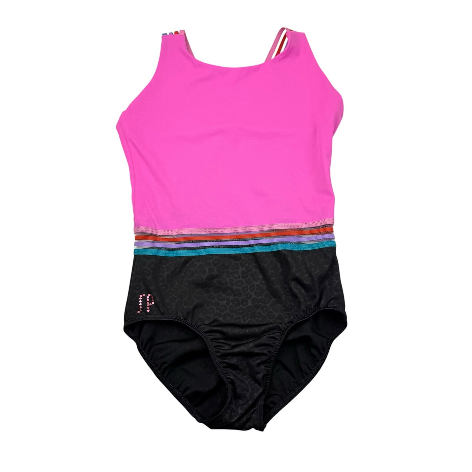 Sylvia P Gymnastics Wild Cat Leotard & Shorts Set, XS