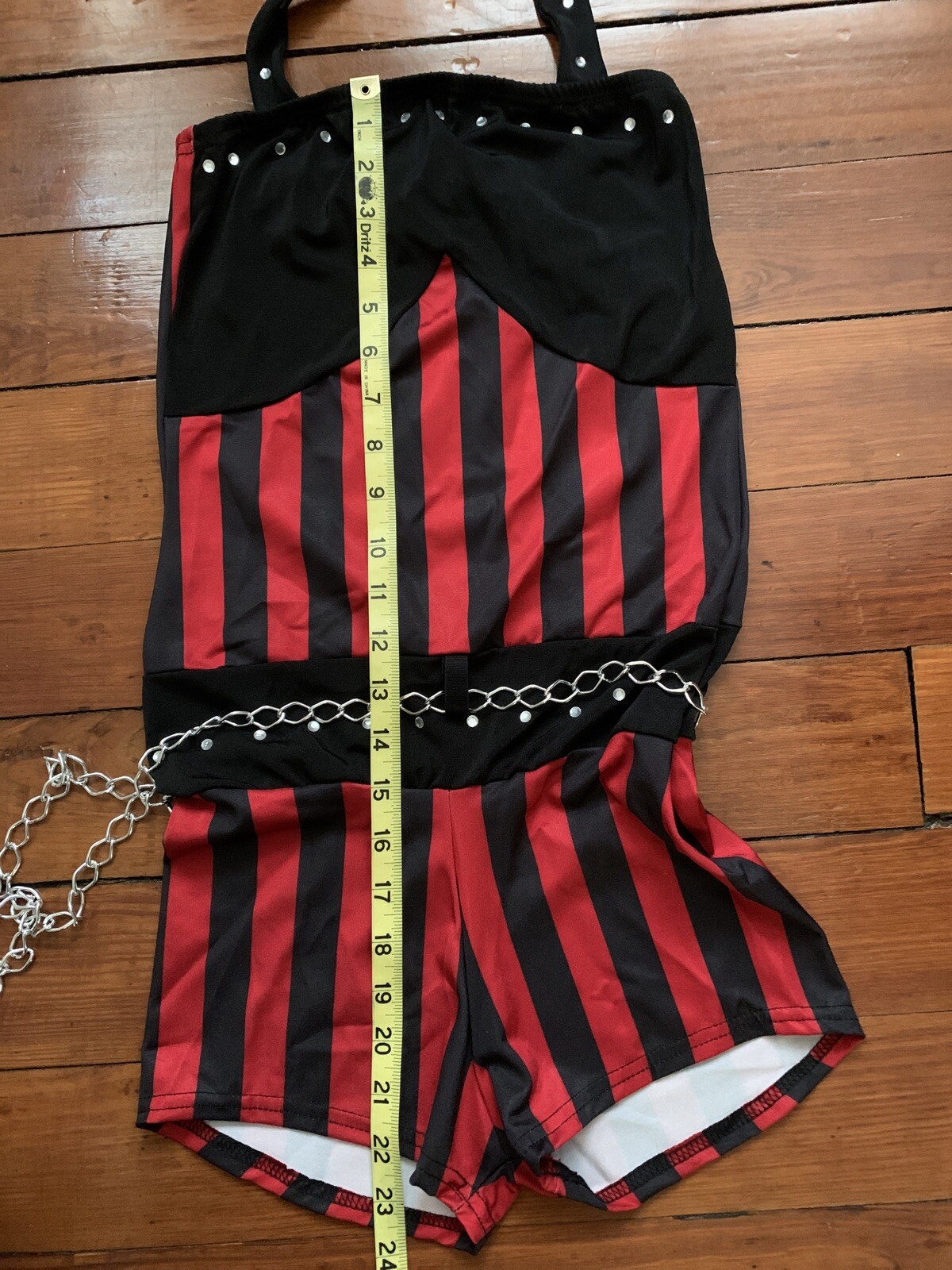 (S) DANCE COSTUME, RED BLACK TAP JAZZ, COMPETITION “THE APPLAUSE” Chains