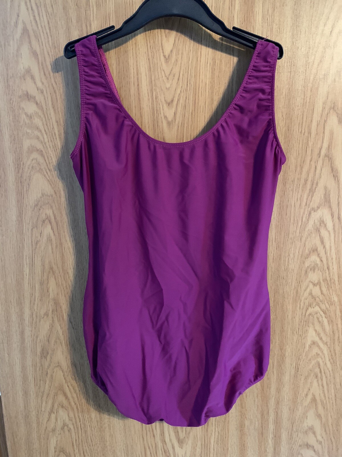 Revolution Dancewear Wild Berry Color Leotard With Yoke Size MA