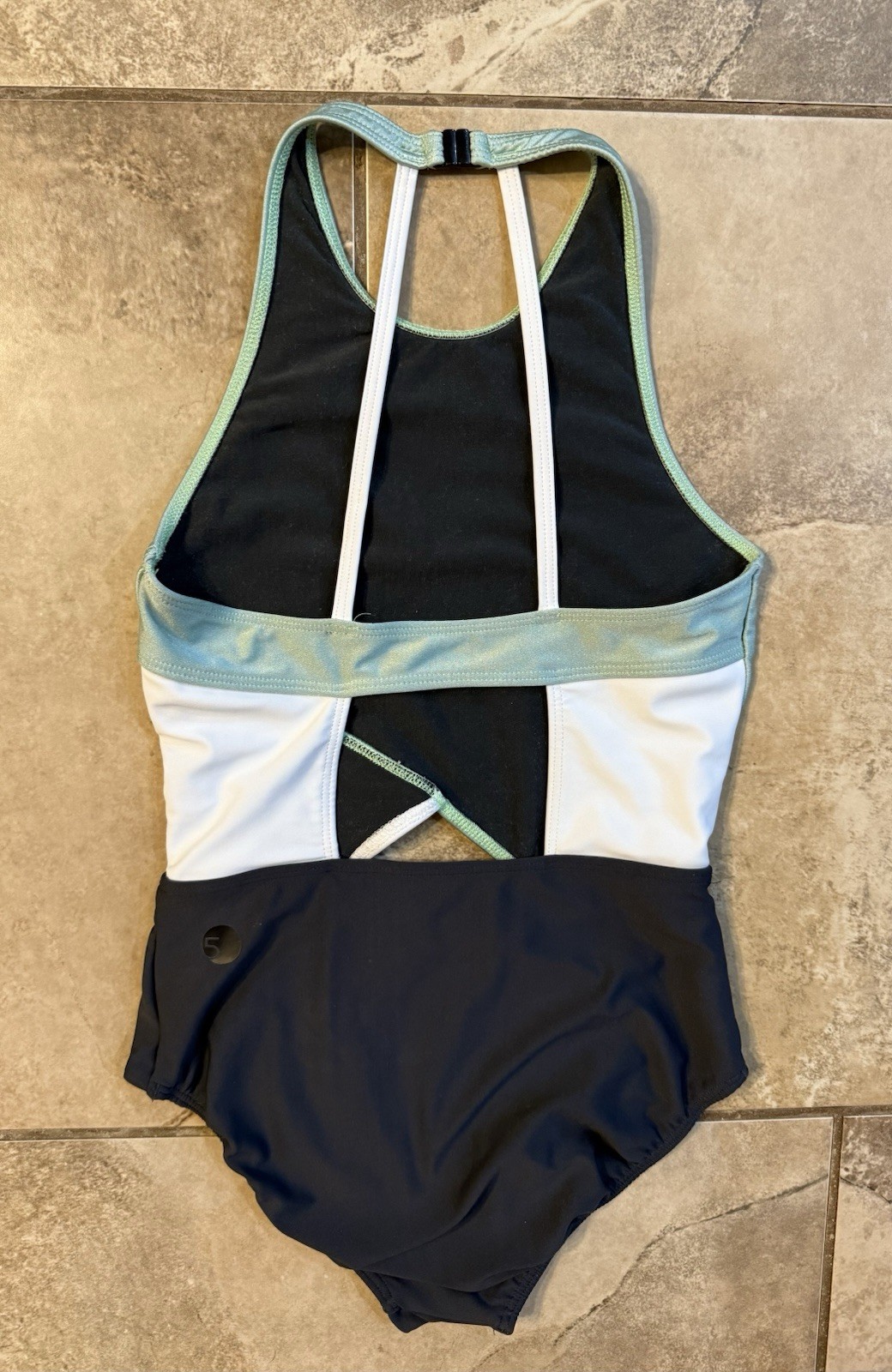 Five The Label Dance Leotard Womens XS Petite Colorblock Open Back Gymnastics