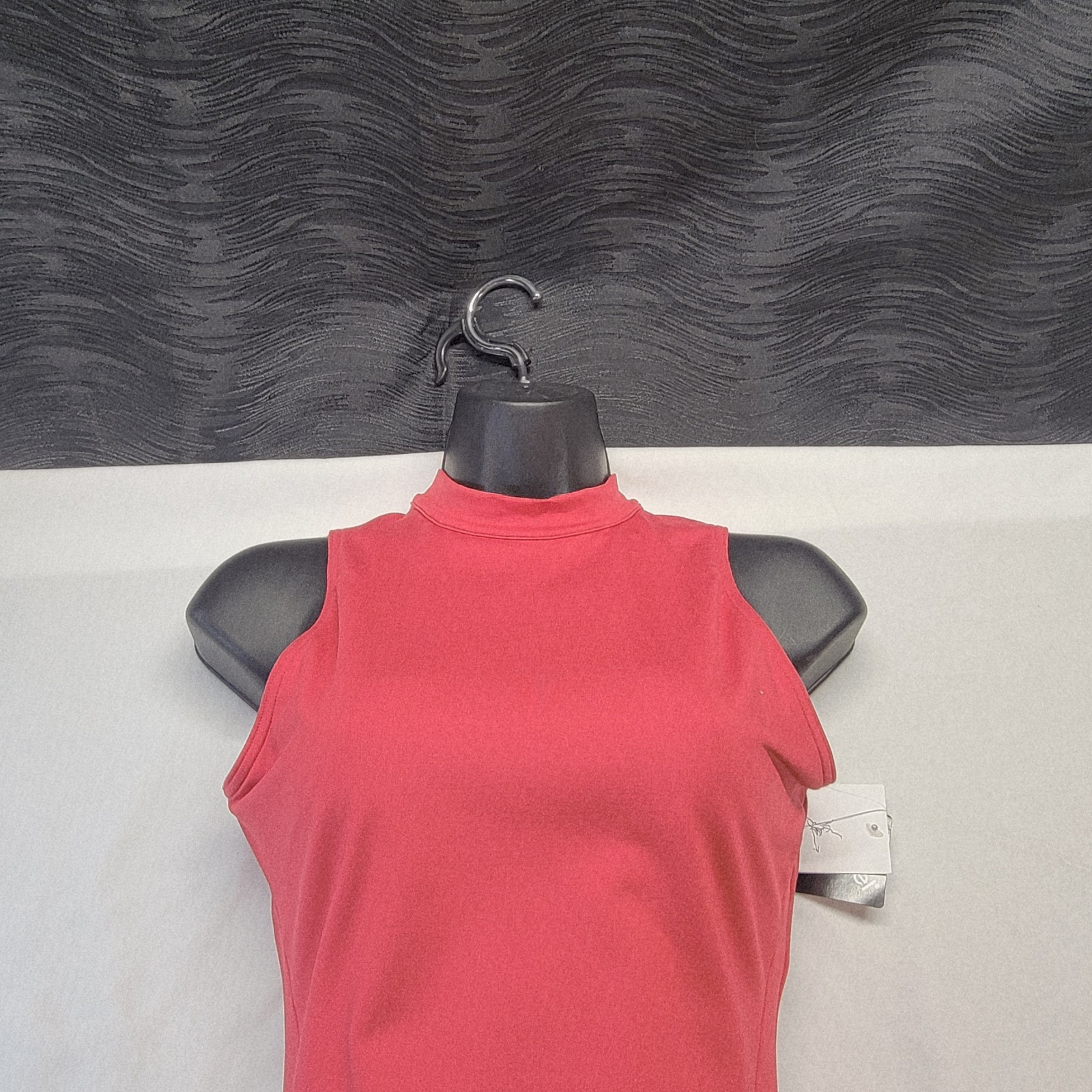 Capezio Studio Collection High Neck Leotard Red High Neck Snap Back SZ LA