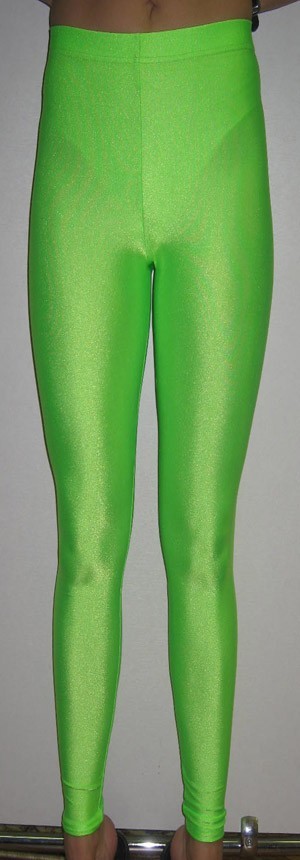 Women Leggings 506-00 Lime Neon Color Spandex Size S