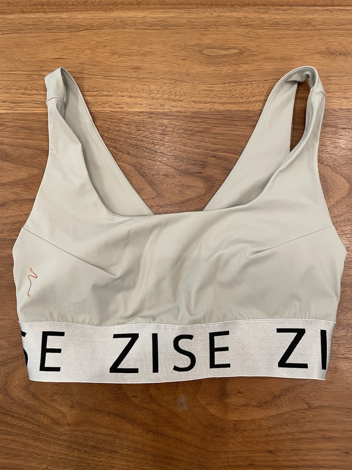 BLOCH ZISE COLLECTION – Sports Bra – Adult M – Grey – Beige – NWOT