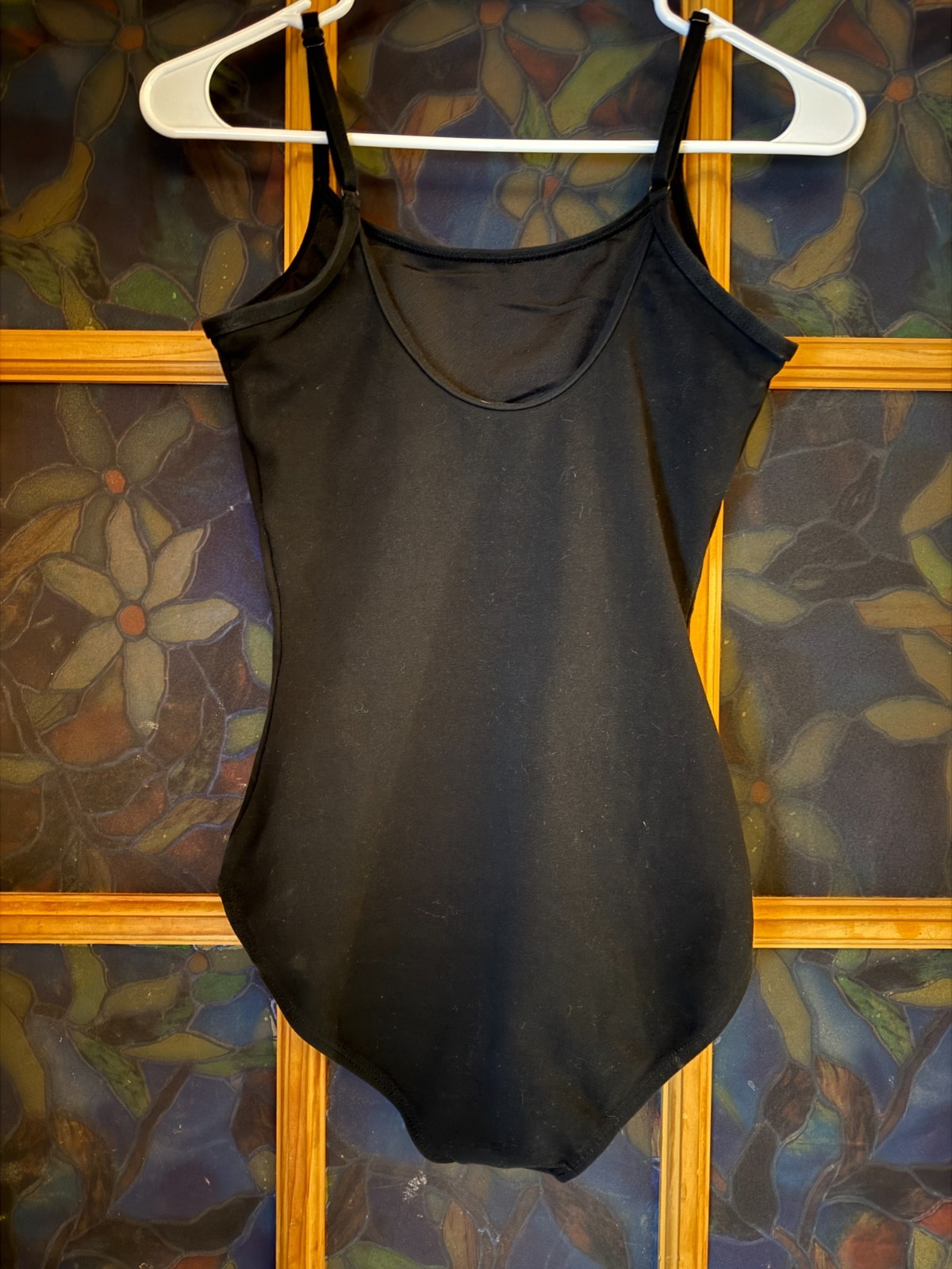 Weissman Adult Small AS Black Tank Leotard TA-DAA Adjustable Straps Unitard