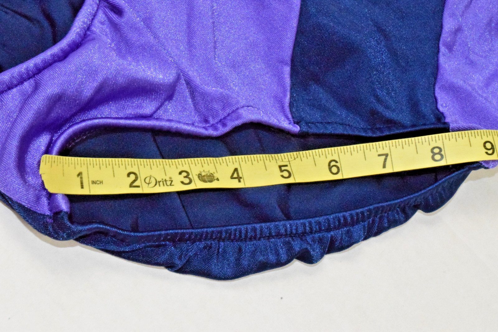Vintage Leotard Flexatard Gilda Marx 70s Violet Navy Diagonal Shimmer Made USA