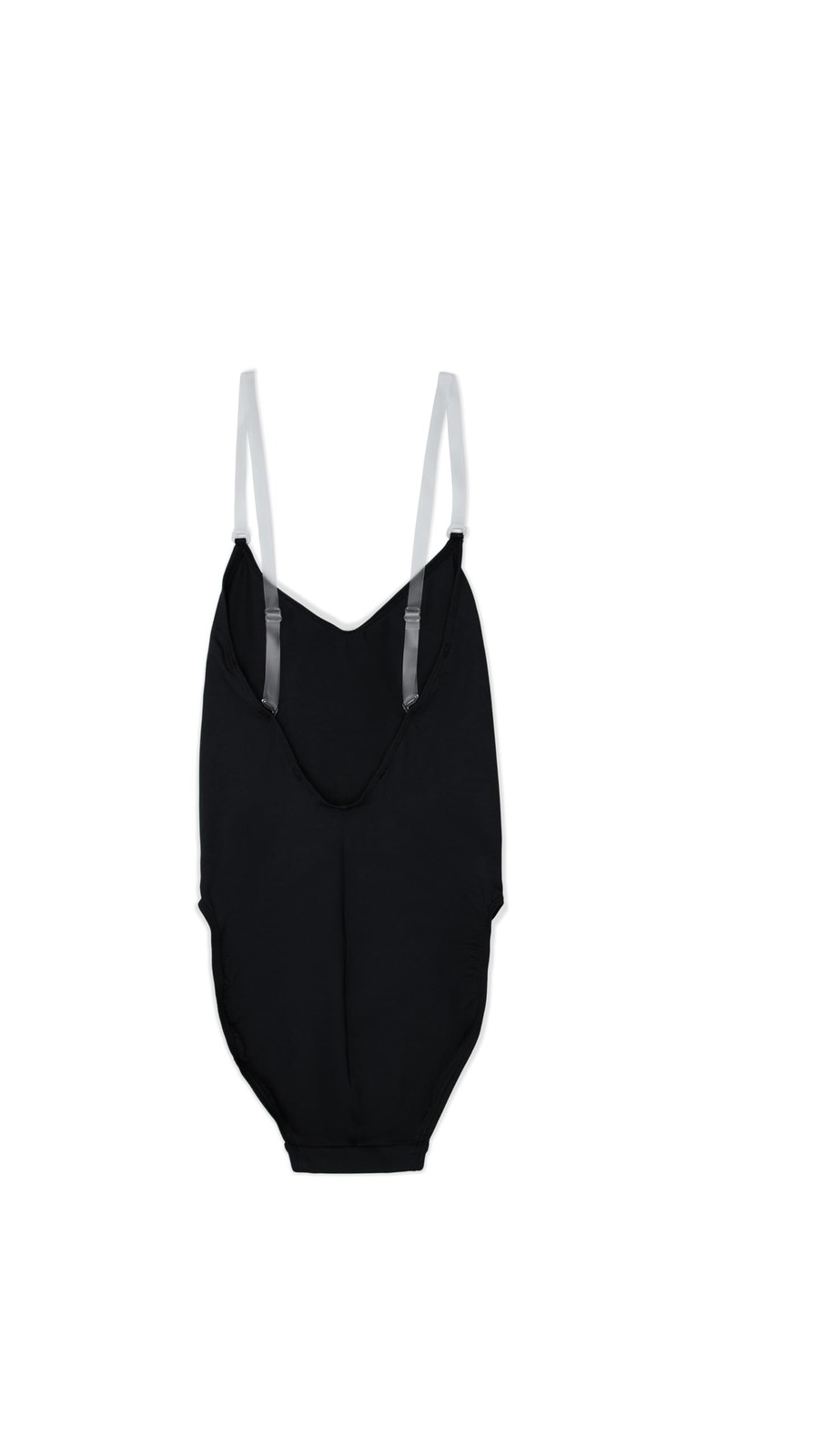 Women’s Camisole Leotard with Clear Transition Straps, Black, Small