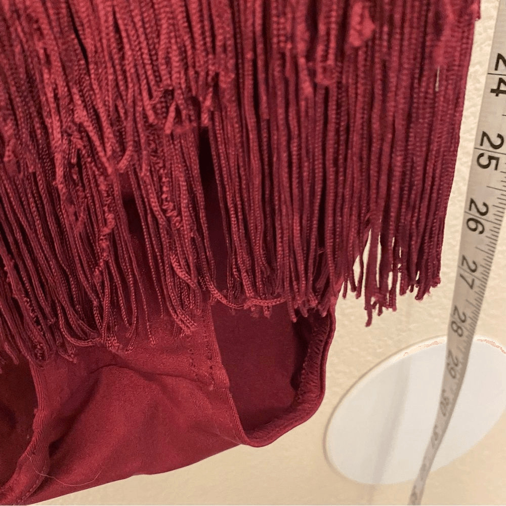 WEISSMAN Elite Dance Costume burgundy red contemporary Belong D13198 SA