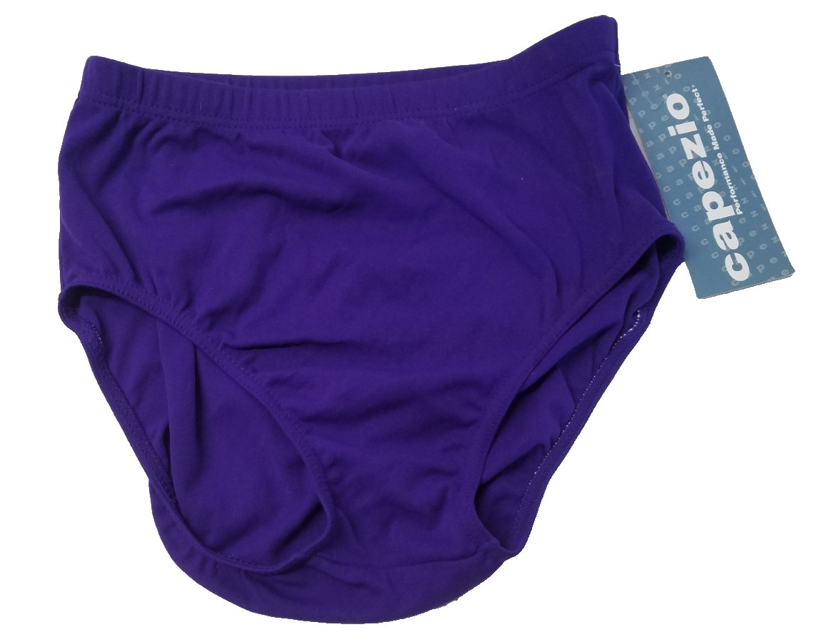 Capezio Dance Briefs Gymnastics Style 111 Adult Size XL Purple Nylon NOS 5139