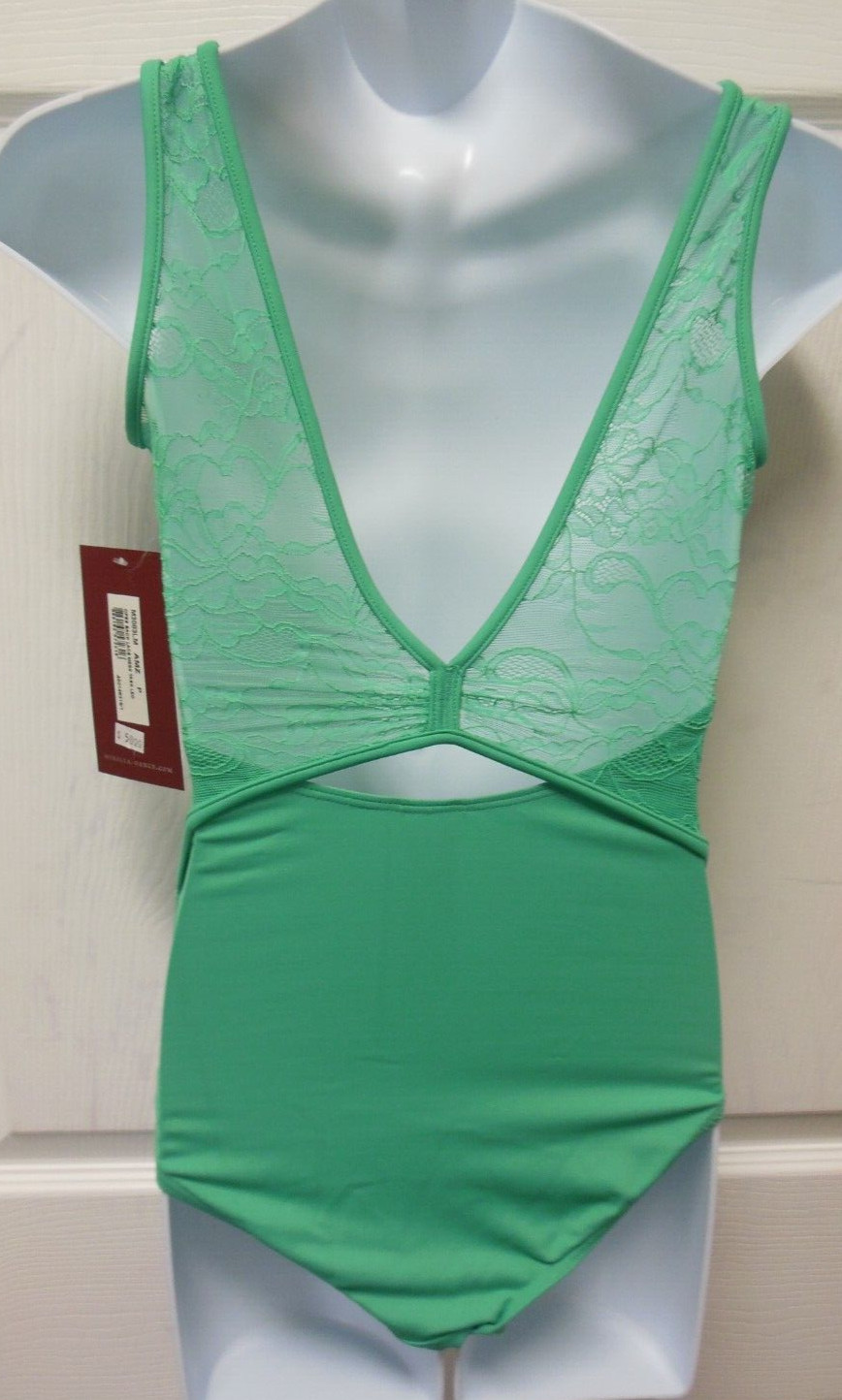 Dance Mirella lace overlap tank Petite adult M3083Lm Open Back