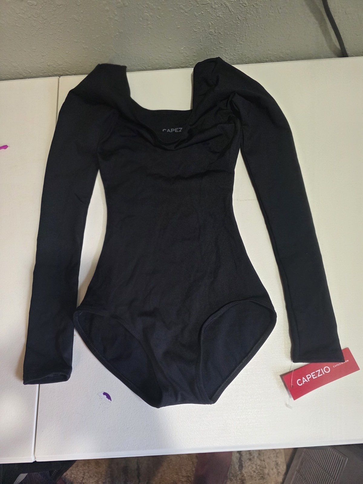 Capezio Women’s Black Cotton Classic Long Sleeve Dance Leotard Size XS