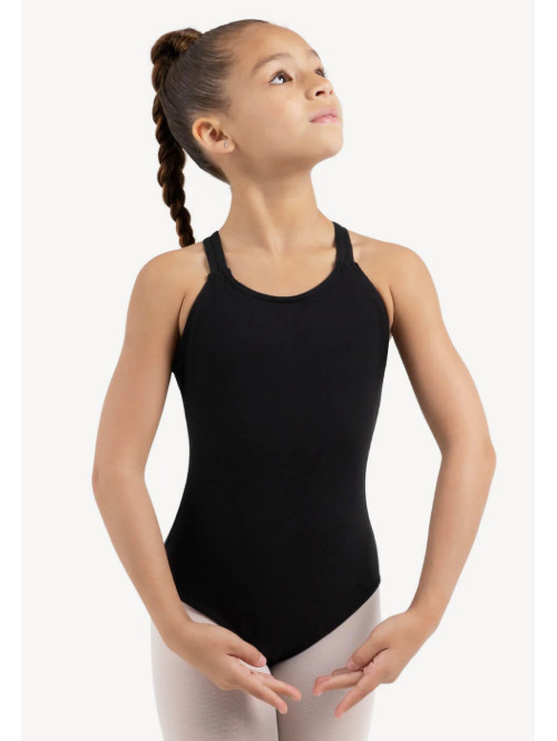 Dance New Leotard Capezio CC123 Adult Black Cross Straps Ballet Tap
