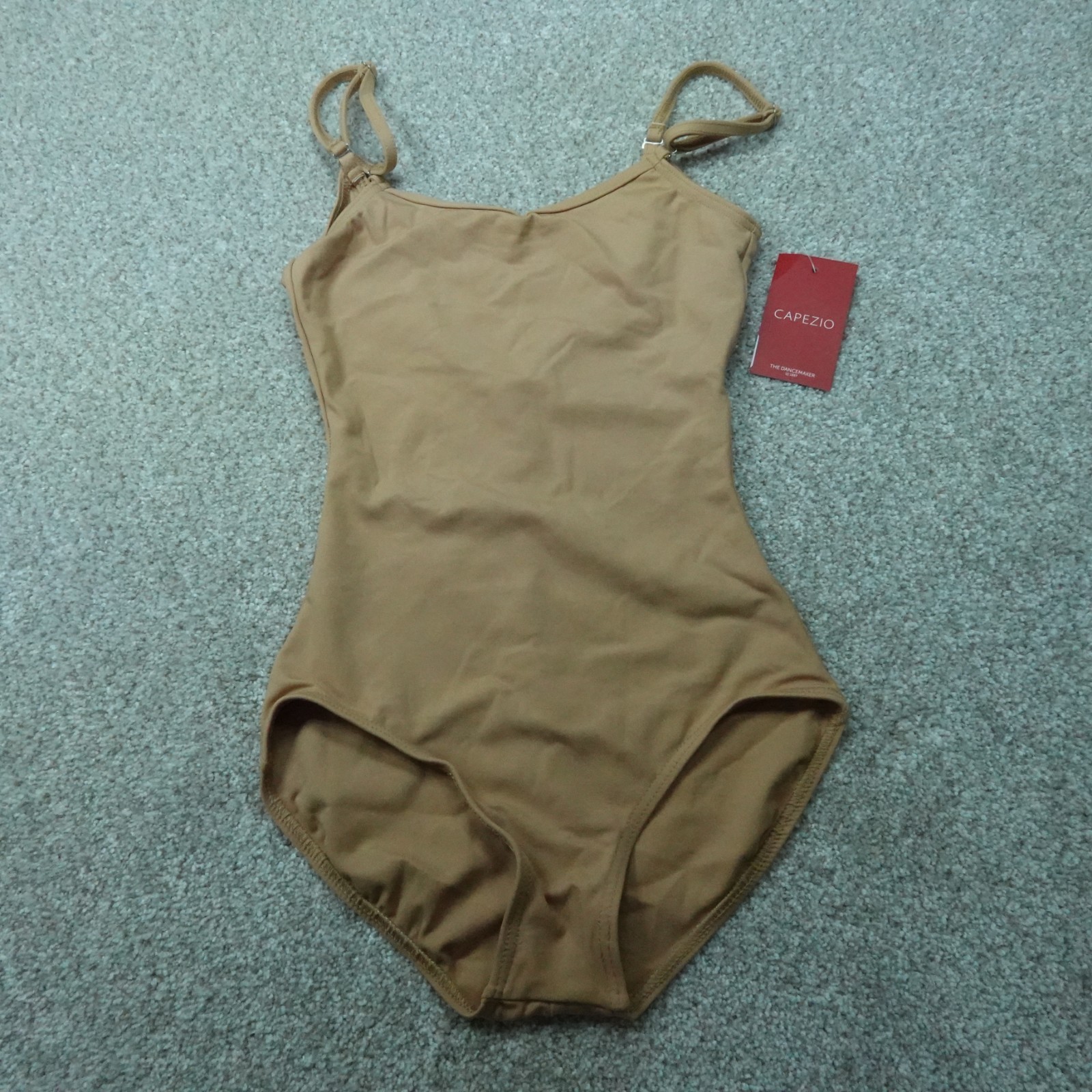 Capezio Leotard Womens Small Light Suntan Sleeveless Cami Ballet Dancewear