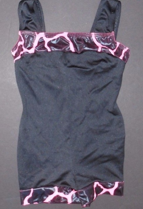 NWOT PVC Giraffe Print Shorty Unitard 6x-7 szs Dance Costume Acro Item