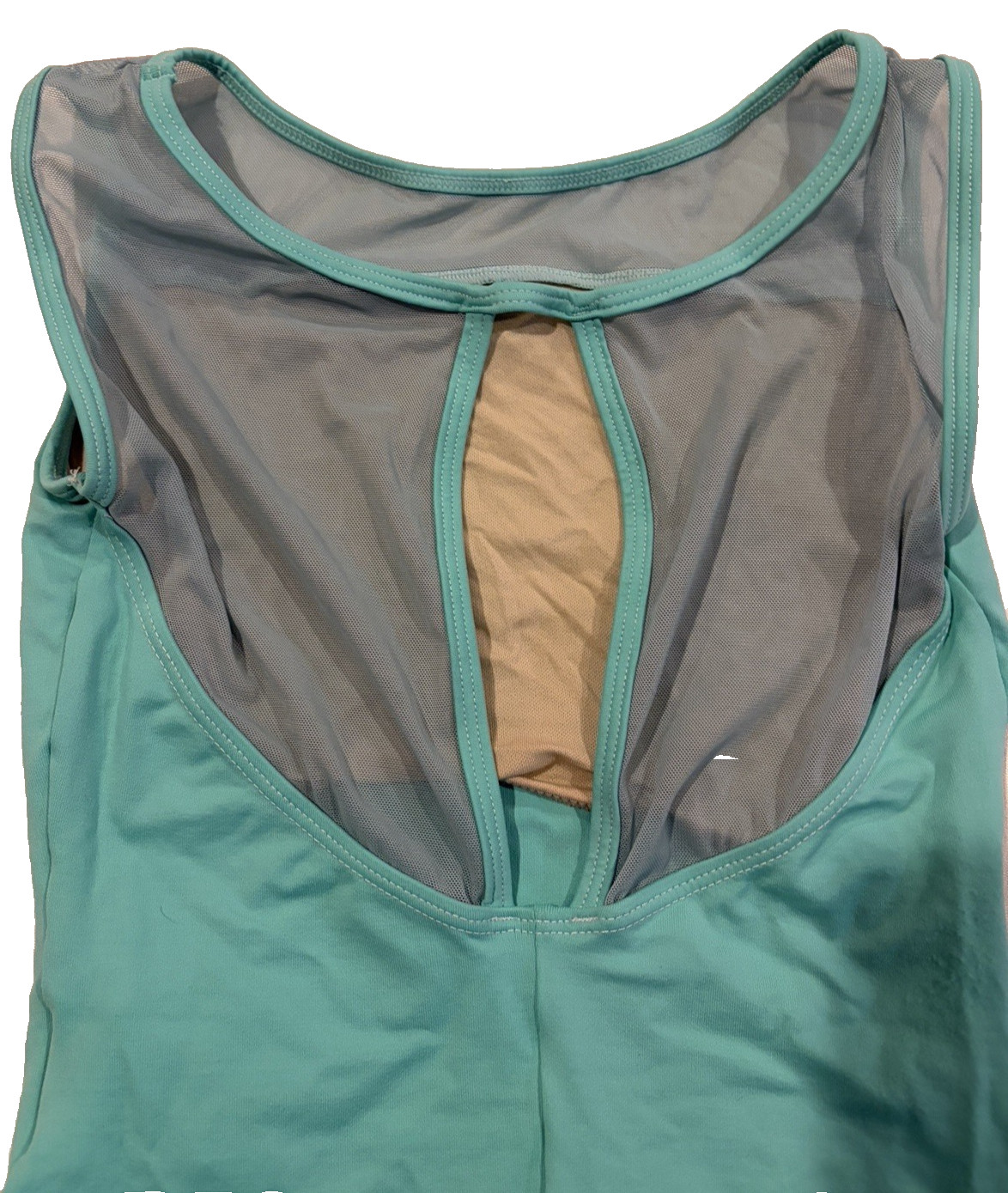 So Dance Adult High Neck Leotard with Keyhole Back Teal SL127 5/M