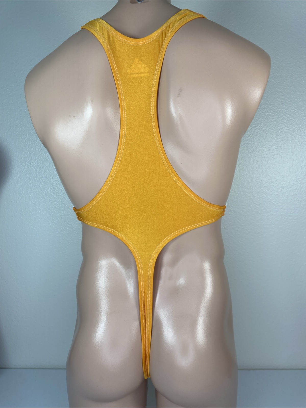 Modified Men’s Vintage Y2K Adidas Speedsuit Thong Leotard Bodysuit Size Large