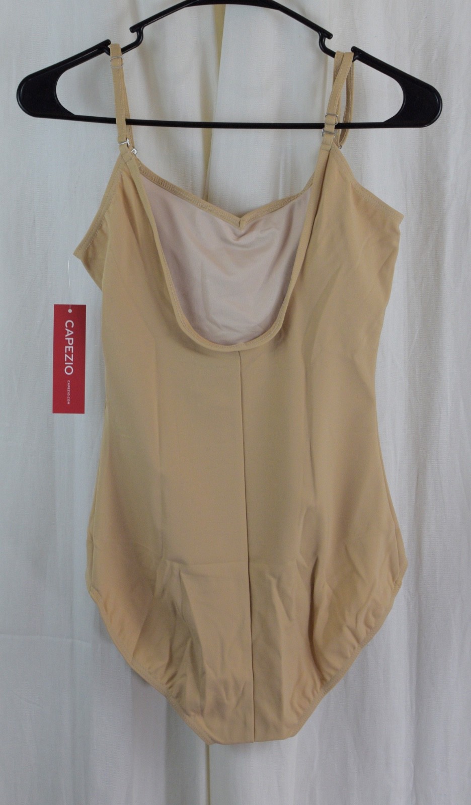 Capezio Womens Camisole Leotard Adjustable Straps Beige Size X-Large