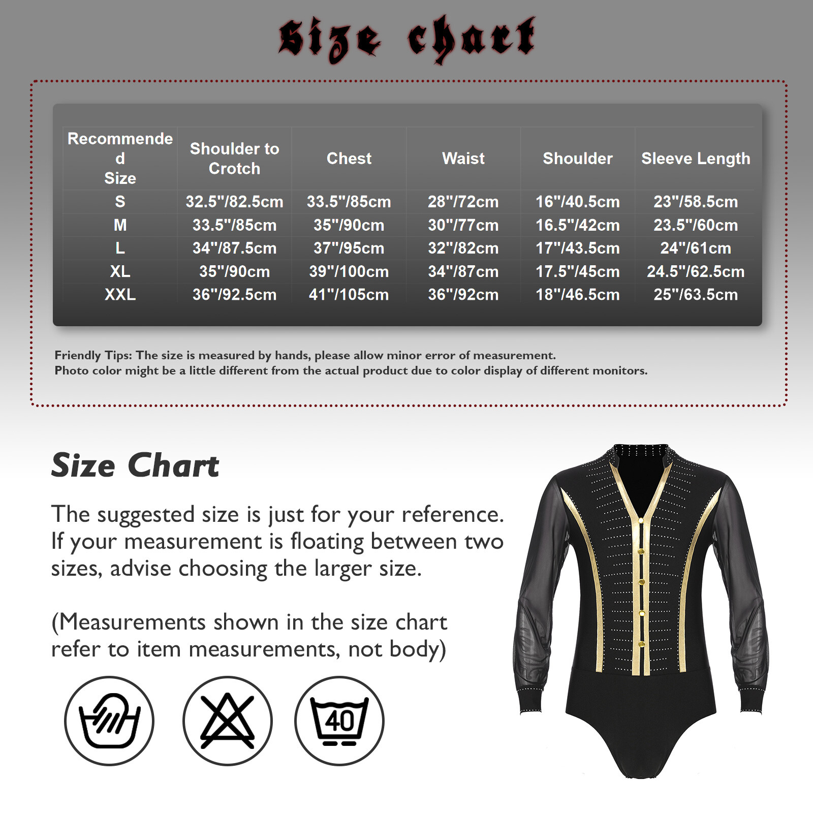 Mens Rhinestones Long Sleeve V Neck Bodysuit Ballroom Latin Samba Dance Leotard