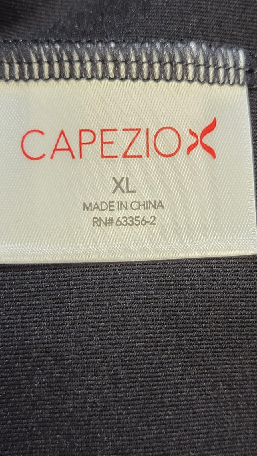 Capezio Camisole Leotard Adjustable Strap Black Scoop Neckline Low V-back SZ XLC