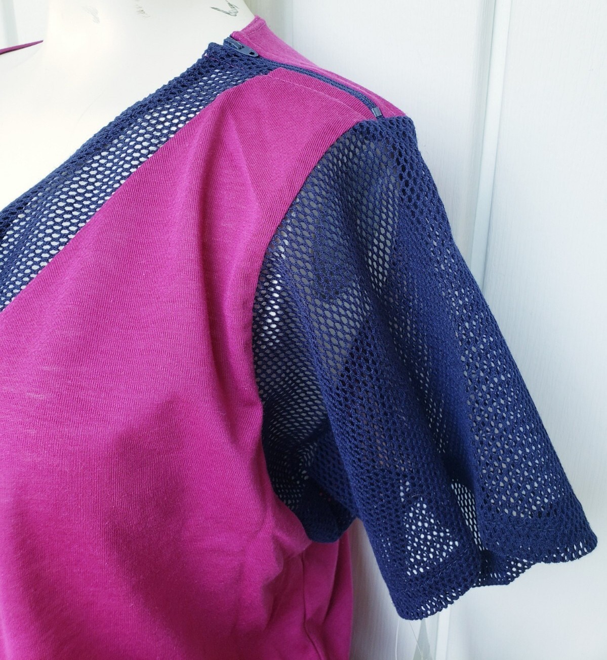 Vintage Danskin Blouson Leotard Size Large NEW 1980’s Plum Navy Dance Excercise