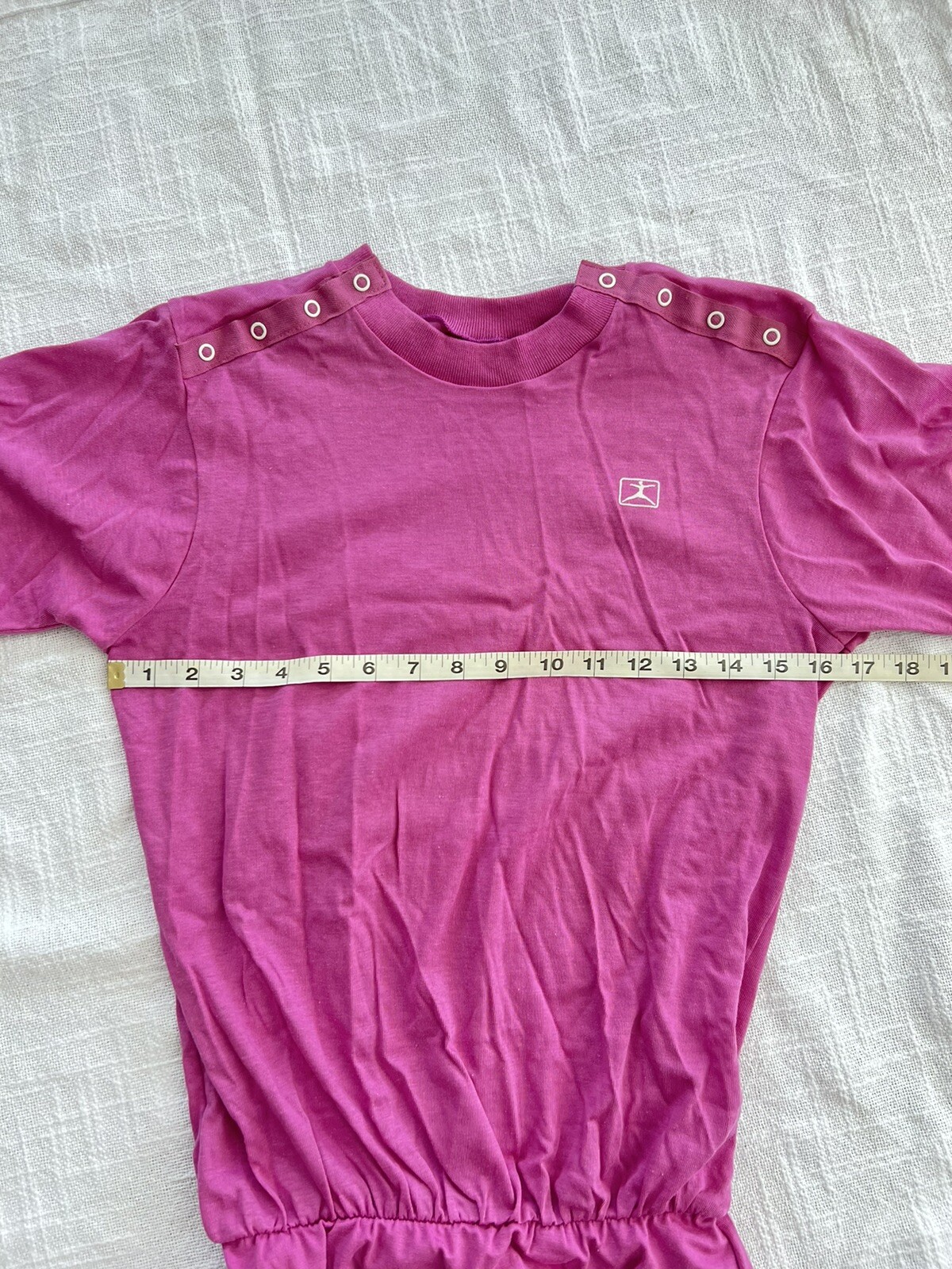 NWT Vintage DANSKIN Blouson Leotard One-Piece Purple Cotton Blend Sz Large USA