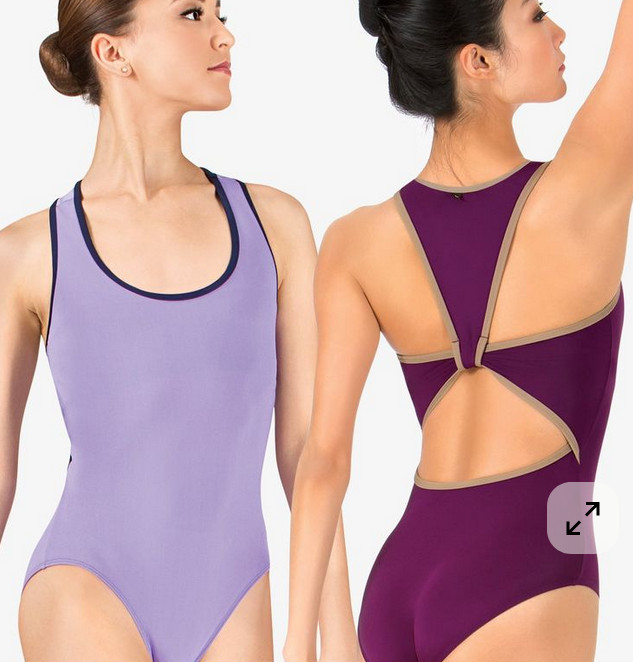 Red Blue Dance Leotard Ballet P XS Open Back Tank Sporty Mariia