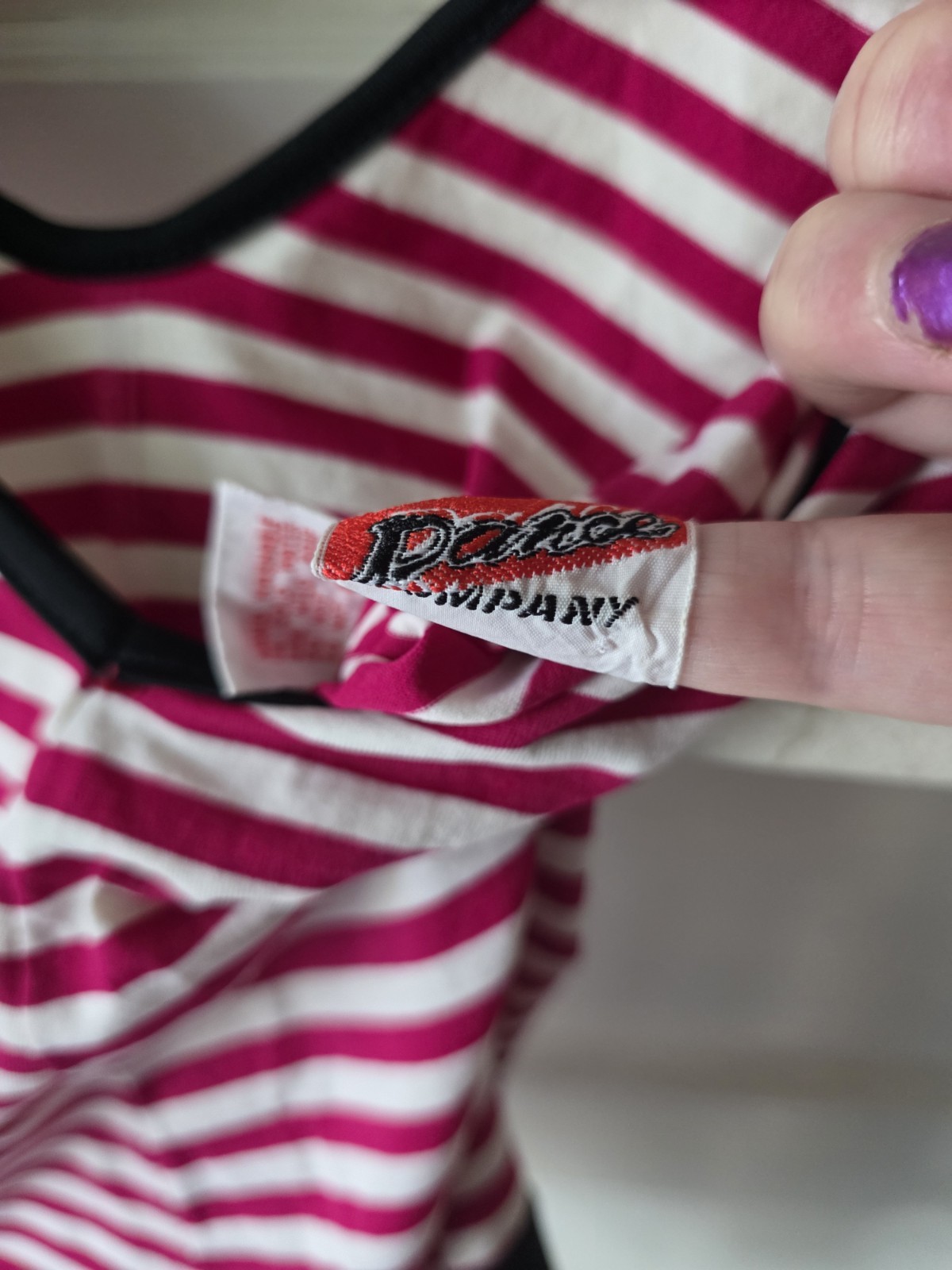 True Vintage Dance Company Striped Leotard