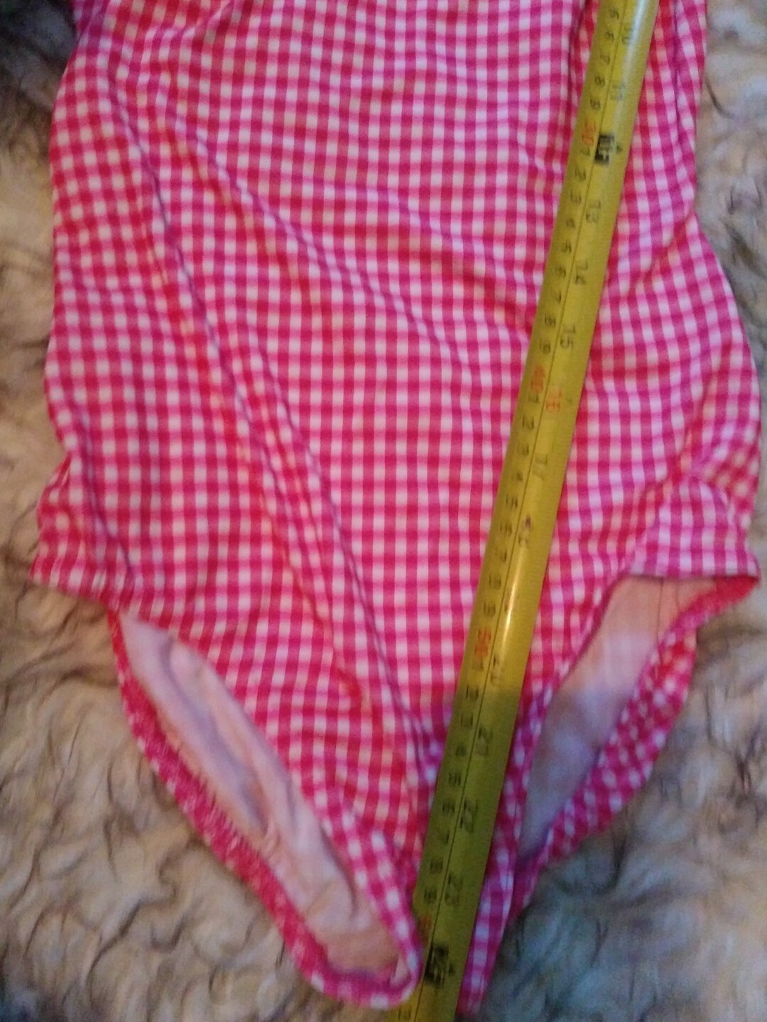 VGUC A Wish Come True Adult Small leotard pink gingham cowgirl and hair tie set