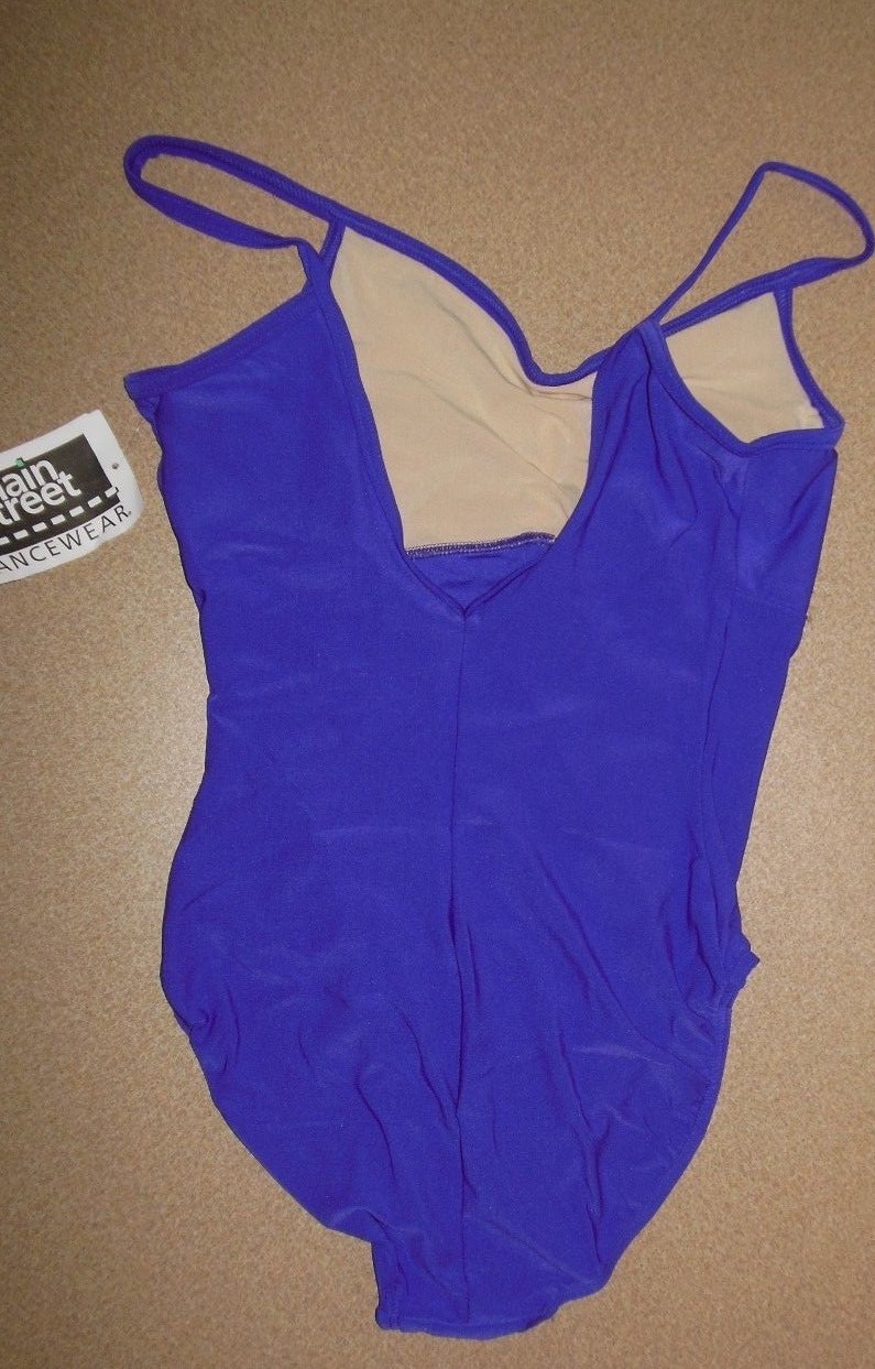 CAMISOLE CLASSIC DANCE LEOTARD Nice V back ladies Pet (fits 10-12C Mattespandex