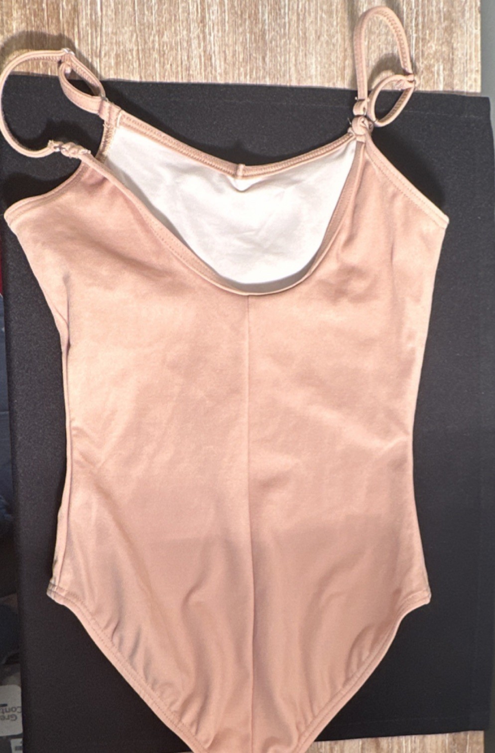 Capezio Beige Solid Camisole Leotard TB1420C with Adjustable Straps for Women