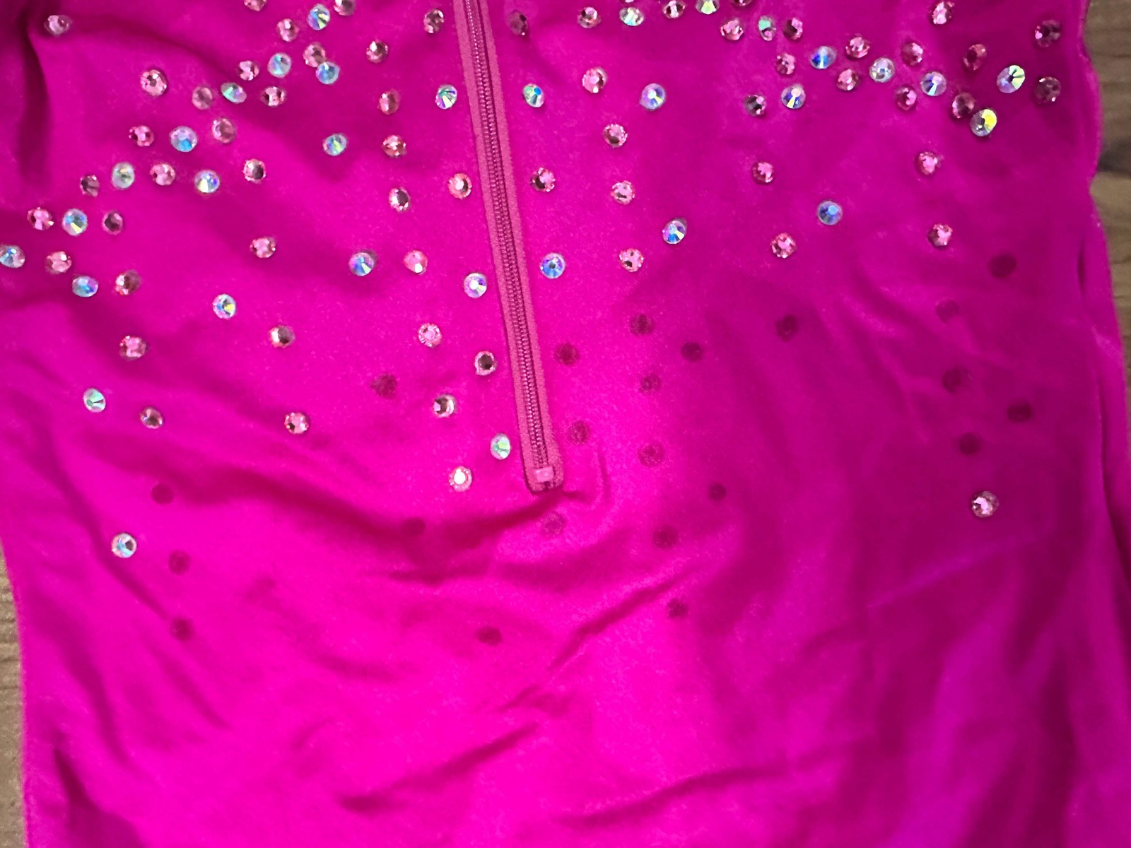 Dance Costume Leotard Medium Adult Pink Weissman 14847 TONS OF STONES Custom
