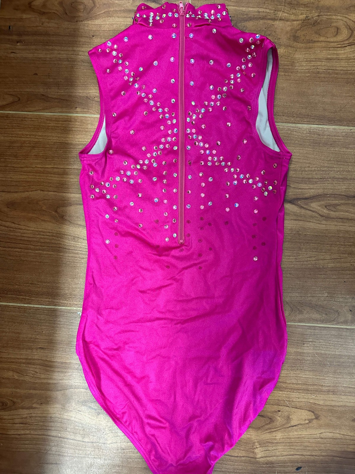 Dance Costume Leotard Medium Adult Pink Weissman 14847 TONS OF STONES Custom